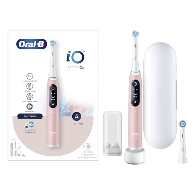 OralB Spazzolino Elettrico Ricaricabile IO 6N Sensore di Pressione Display Interattivo