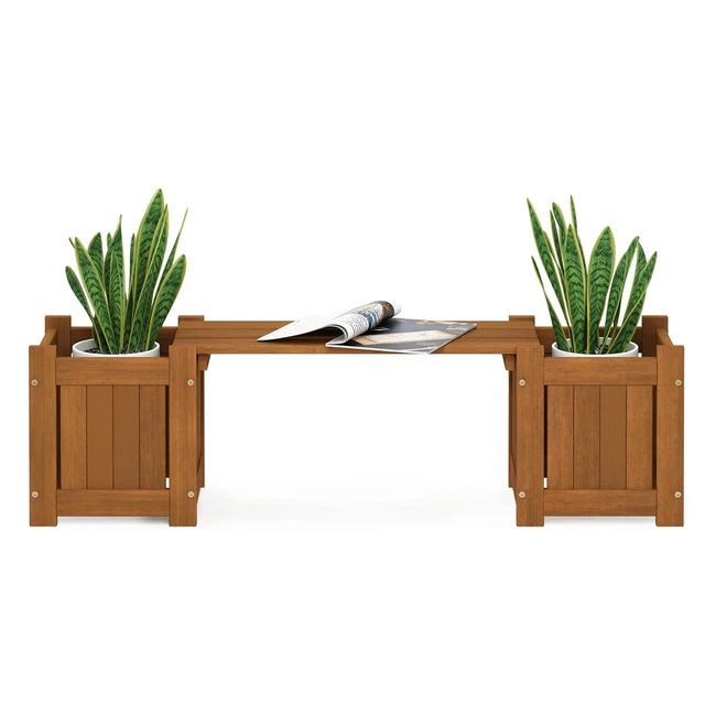 Mini Jardinire en Bois Dur Furinno Tioman - Rsistant  lEau - Facile  As