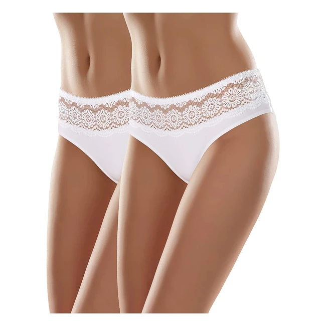 Culotte Slip Femme Merry Style MSGAB21 Blanc 2Pack - Taille M