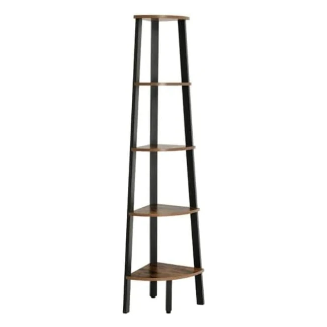 VASAGLE Eckregal Bcherregal 5 Ebenen Leiterregal Aufbewahrungsschrank Kleiderstnder Industriestil LLS35X