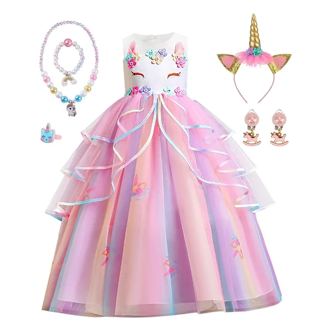 Vestito Principessa Bambina con Collana - Toloye - Ref 120 - Halloween Carneval