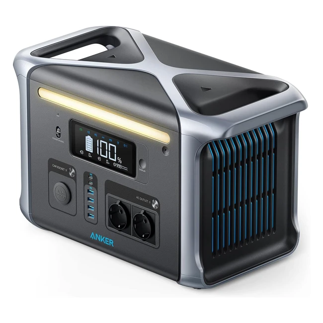 Anker Solix F1200 Tragbare Power Station 757 Powerhouse 1229Wh LiFePO4 Batterie 2 x 230 V 1500 W Steckdosen 2 x USBC Anschlüsse LED Licht für Outdoor Camping Notfälle