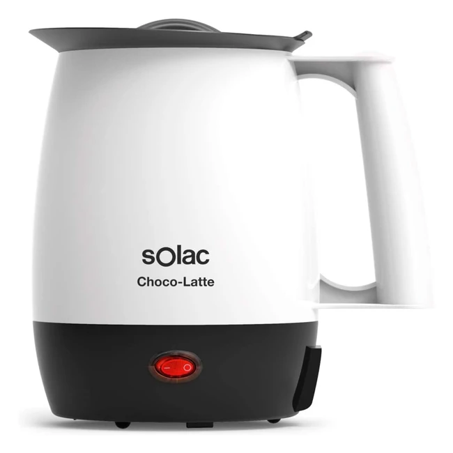 Chocolatière Solac MH9100 - Emulsionneur de lait 250W - Capacité 1L - Blanc/Noir