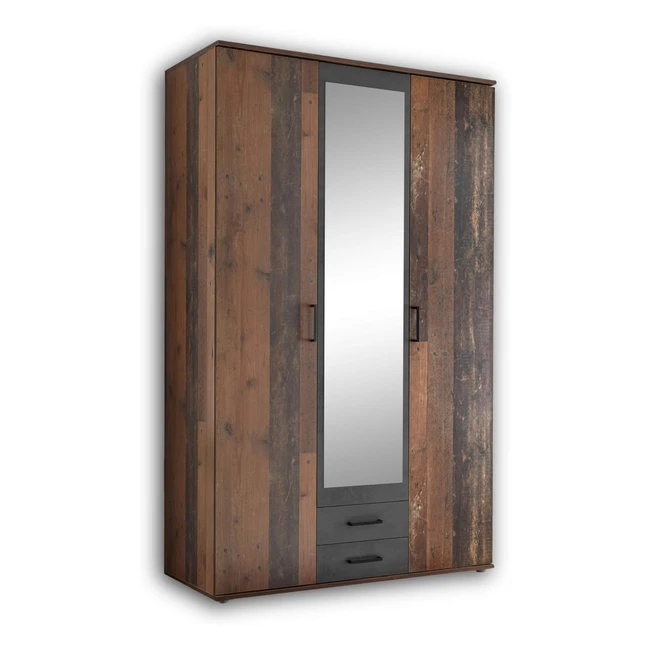 Eleganter Kleiderschrank Chicago Old Style 120x197x54 cm BHT