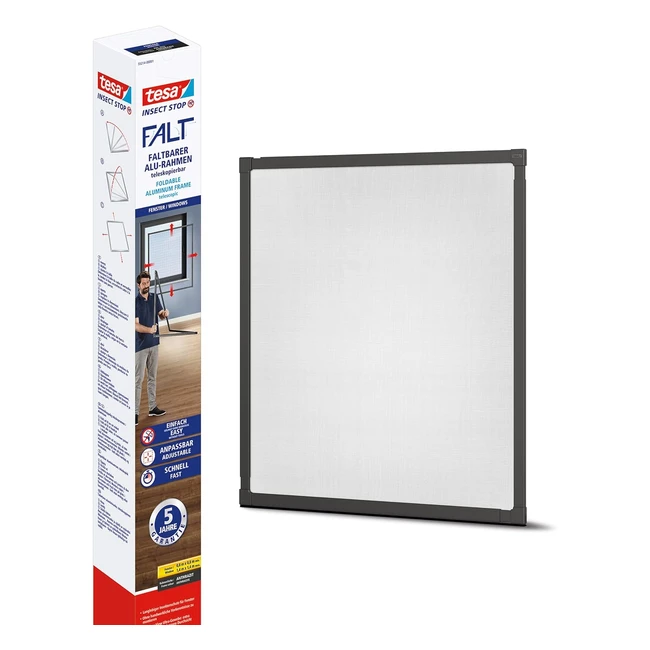 Zanzariera Tesa 55214 Insect Stop Ripiegabile 80x80cm - 140x140cm