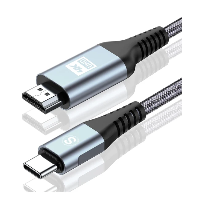 Cable USB C a HDMI 4K 05m - Alta Definicin - Plug and Play - Antiinterferenci