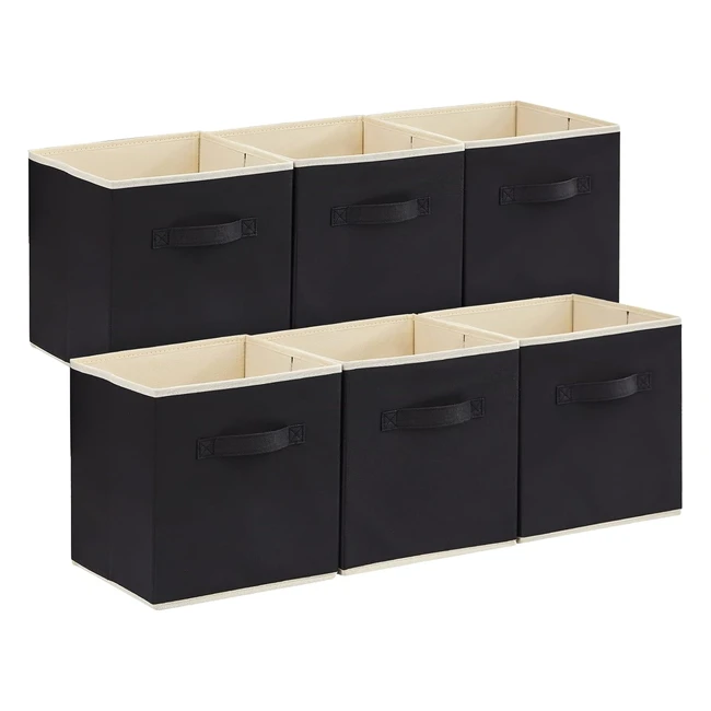 Cubos de Almacenamiento Plegables Lifewit - Organizadores de Tela 265x265x28 cm Negro