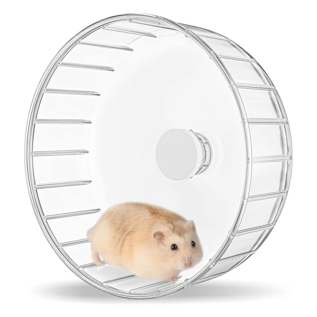 Rueda Hamster Silenciosa 17cm Transparente - Juguetes para Hamster