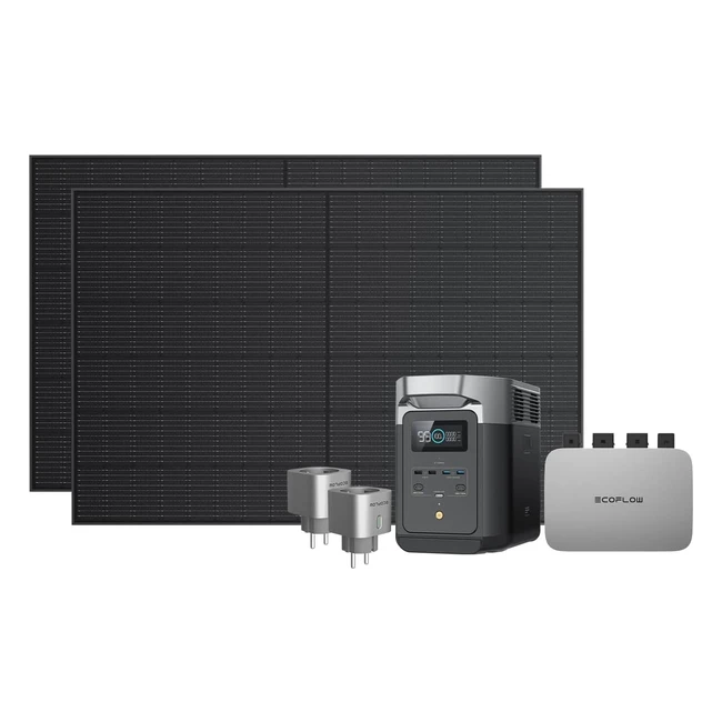 Kit Solaire Balcon EcoFlow Powerstream Microonduleur Rigid 400W2 Delta 2 Station