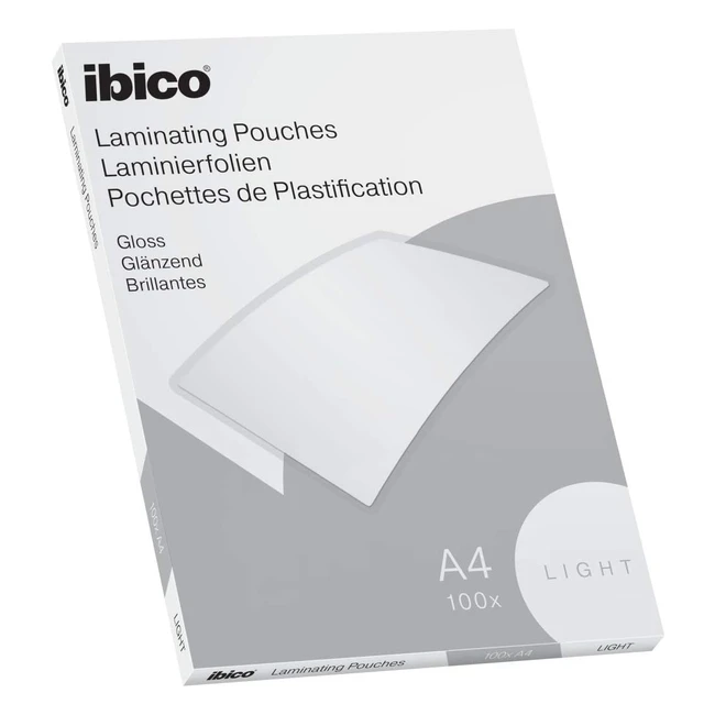 Pochettes de plastification A4 brillantes lot de 100 - Ibico Basics 627308