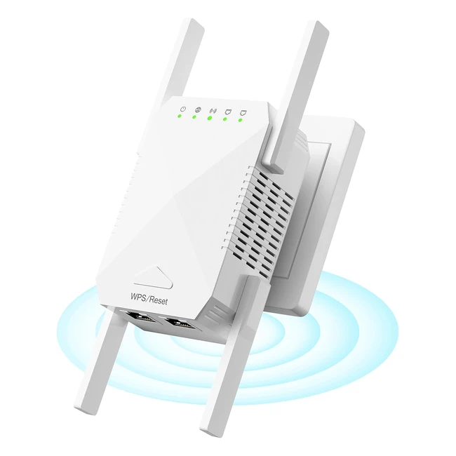 Edtiske 1200Mbps WiFi Extender Booster 4 Antennas Dual Band Repeater