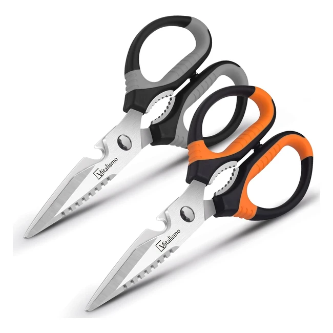 Forbici da cucina professionali multiuso - Vitalismo - Ref 1234 - Acciaio inox 