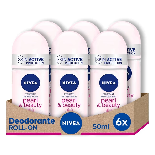 Nivea Pearl Beauty Deodorante Roll-on 48H Protezione - Confezione 6x50ml