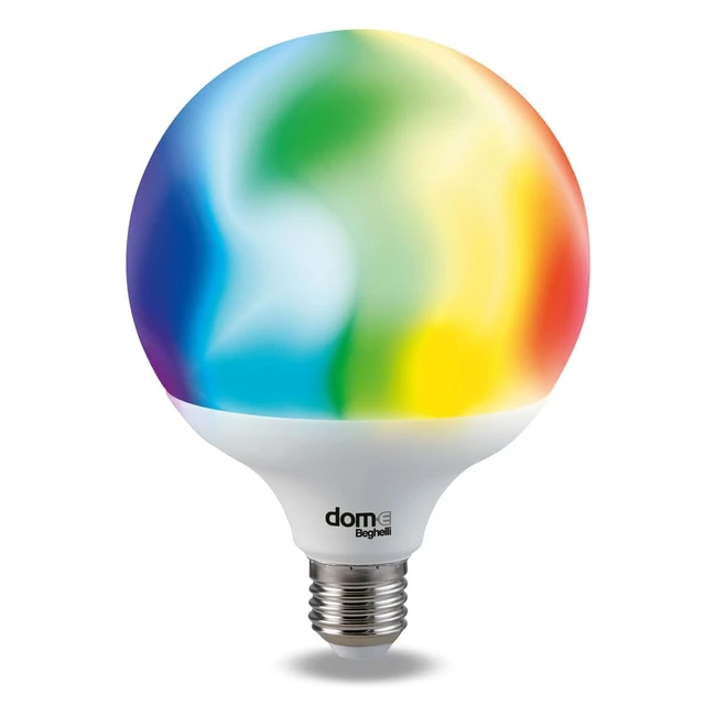 Lampadina LED Alexa Smart Beghelli Dom Globo E27 14W RGB CCT WiFi - Installazione Facile - Regolazione Colori