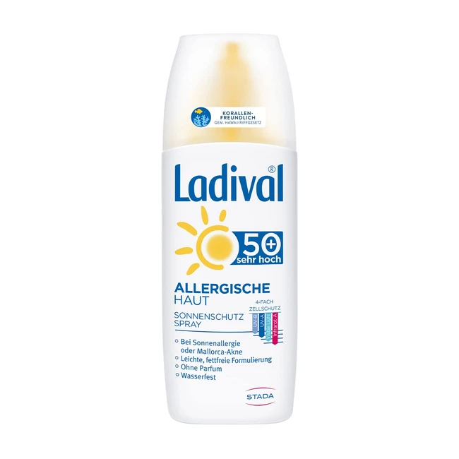 Ladival Allergic Skin Sun Cream Spray SPF 50 - Perfume Free, No Colours, Waterproof