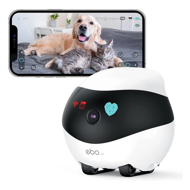 Cmara Enabot Ebo SE 1080p para Perros con Aplicacin - Visin Nocturna y Det