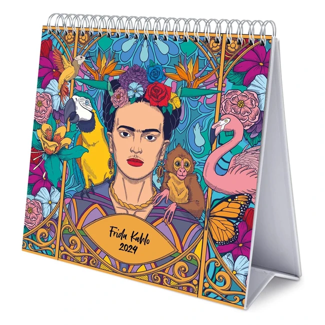 Calendrier de bureau 2024 Frida Kahlo 20 x 18 cm - Illustrations originales - Licence officielle