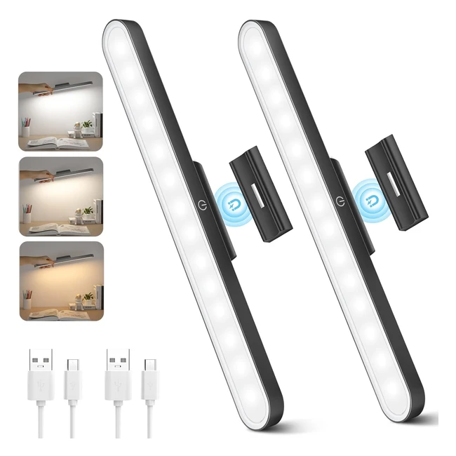 topplee luz led magntica 2pck 2500mAh USB recargable luz armario regulable
