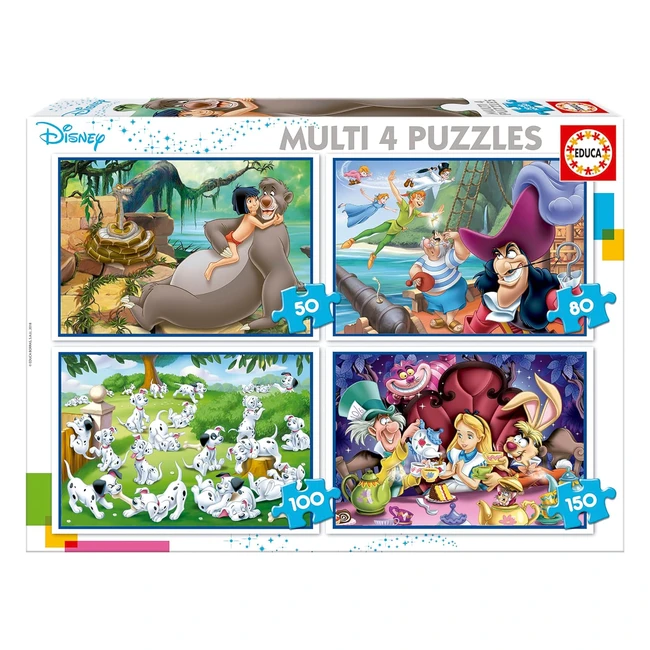 Educa 4 puzzles progressifs enfant Disney 5080100150 pices 5 ans
