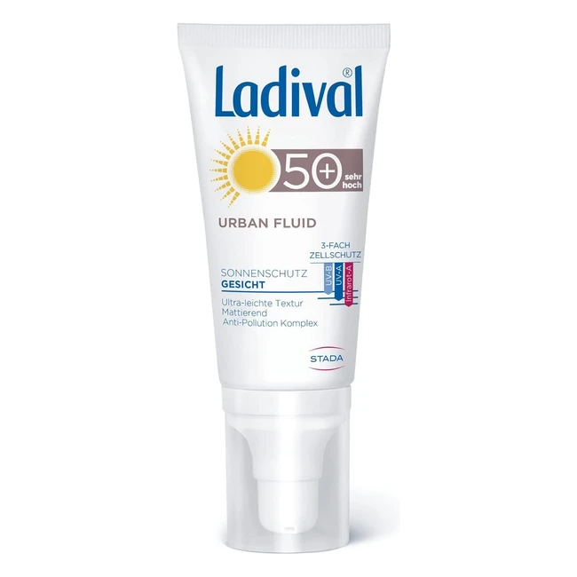 Ladival Urban Fluid SPF 50 - Mattierende Gesichtssonnencreme - 50ml