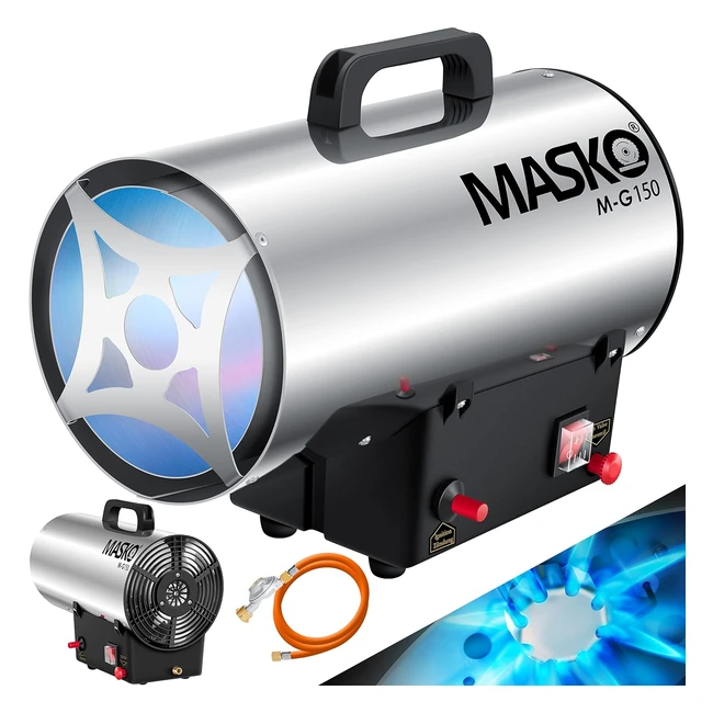 Radiateur soufflant gaz Masko 15 kW - Chauffage chantier chaleur radiant