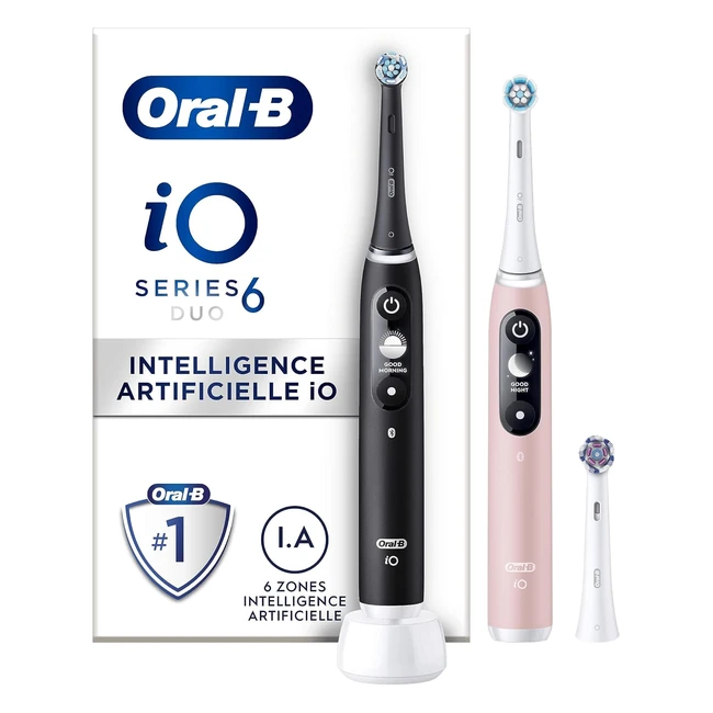 OralB IO 6 Brosses  Dents lectriques Lot de 2 Noire et Rose