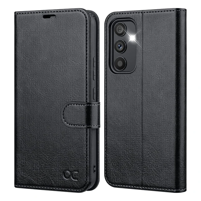 Samsung Galaxy A54 Wallet Case Premium PU Leather RFID Blocking Card Holder Shockproof Flip Case 2023 Black