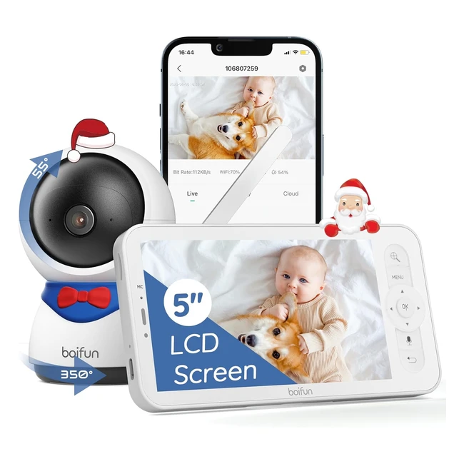Babyphone Camra PTZ 1080p Boifun - Surveillance Mouvements et Suivi Automatiqu