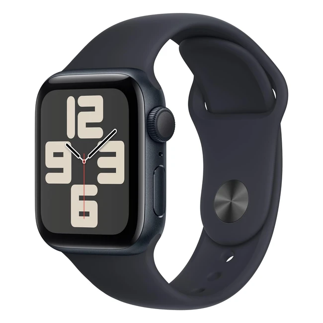 Apple Watch SE 2nd Gen 2023 GPS 40mm Smartwatch Midnight Aluminum Case Midnight Sport Band SM Fitness Sleep Tracker Crash Detection Heart Rate Monitor