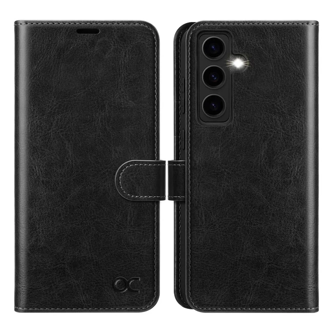 OCASE Samsung Galaxy S24 Case Premium PU Leather Wallet RFID Blocking Flip Cover