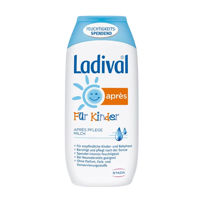Ladival Kinder Après Lotion - Intensiv pflegende und kühlende After Sun Lotion für Kinderhaut - 200 ml