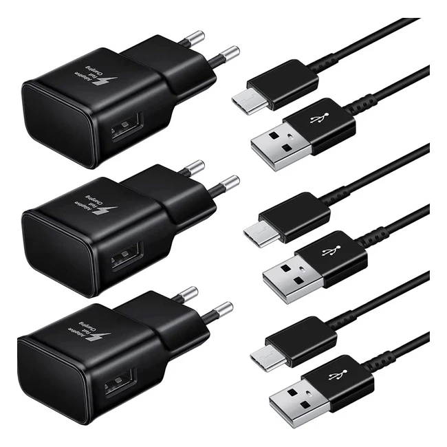 Caricabatterie USB Samsung A52 A52S A53 A33 S21 S20 FE S10 S9 S8 Plus Z Flip 3 Z Fold 3 M53 5G Originale AFC con Cavo Tipo C 150cm Nero