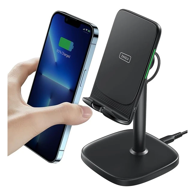 Cargador Inalmbrico Rpido INIU 15W QI Certificado iPhone Samsung