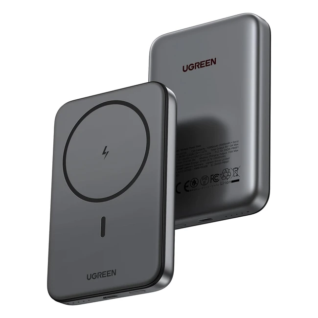 UGREEN Nexode Wireless Powerbank 10000mAh Magnete Power Bank mit USB-C Schnellladefunktion für iPhone 15 Pro Max Pro 15 14 Pro Max Pro 13 Pro