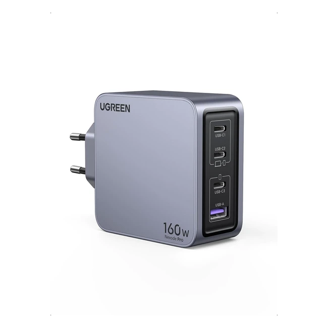 UGREEN USB C Charger Nexode Pro 160W GAN Charger Mini USB C Power Supply 4-Port Fast Charger PD31