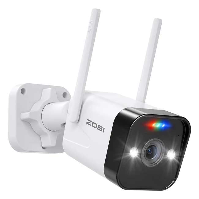 ZOSI 25K WiFi Security Camera 4MP CCTV Outdoor Indoor Surveillance with Spotlight Siren