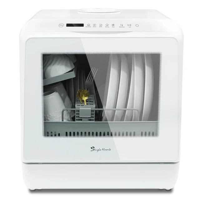 Mini Countertop Dishwasher Portable 6 Programs Builtin 5L Water Tank 4 Place Set