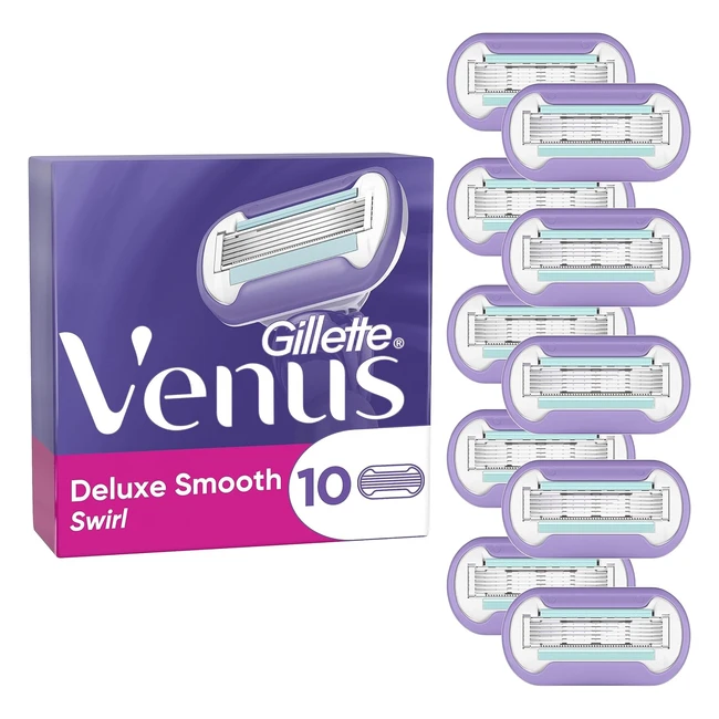 Gillette Venus Deluxe Smooth Swirl Womens Razor 9 Blade - Extra Smooth Shave