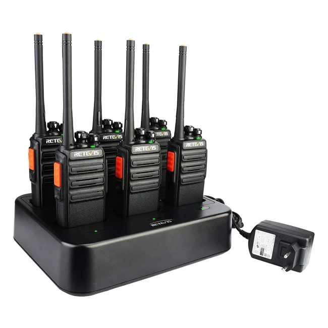 Retevis RT24 Talkie Walkie Rechargeable 6 Voie PMR446 Professionnel pour Scurit 