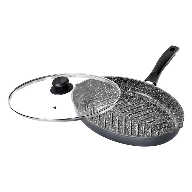 Stoneline XXL Pfanne Oval Fischpfanne Schnitzelpfanne 35 x 24 cm Aluguss Pfanne 