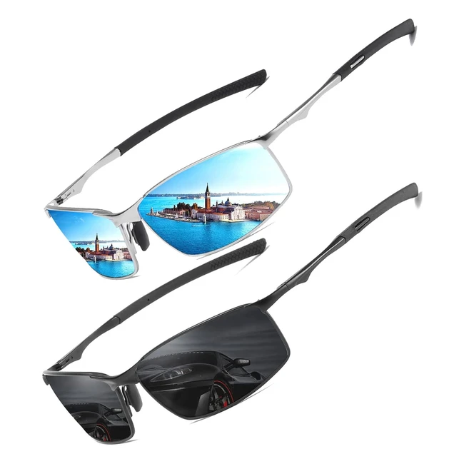 Lunettes de soleil polarises Ledingbest - Cadre lger mtallique - Cat 3 CE
