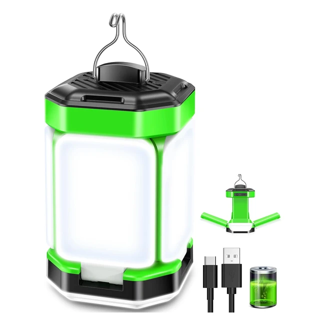 Linterna Camping USB Recargable 5 Modos 15-100 Atenuacin 60 LED Superbrillante