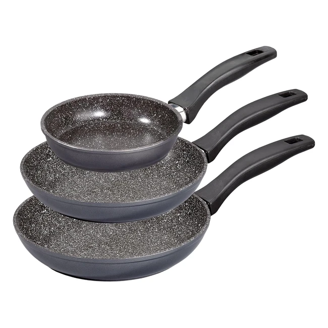Stoneline Pfannenset 3-teilig 162024 cm - Antihaft beschichtete Pfanne mit echte