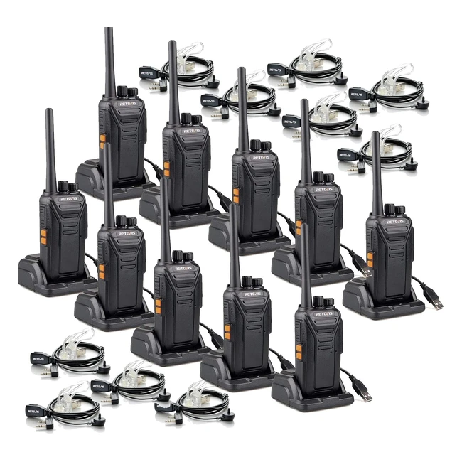 Retevis RT27 Talkie Walkie Pro Professionnel PMR446 16 Canaux VOX USB Radios Acc