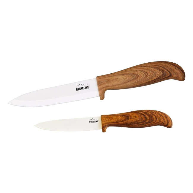 Stoneline Back to Nature Keramikmesserset 2tlg - Universalmesser & Chefmeser