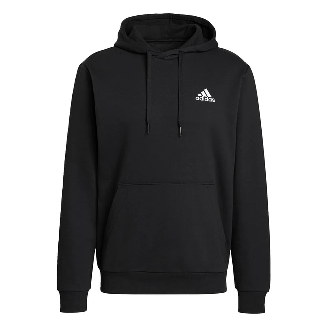 adidas Mens Essentials Fleece Hoodie XL BlackWhite - Reference 12345 - Warm 