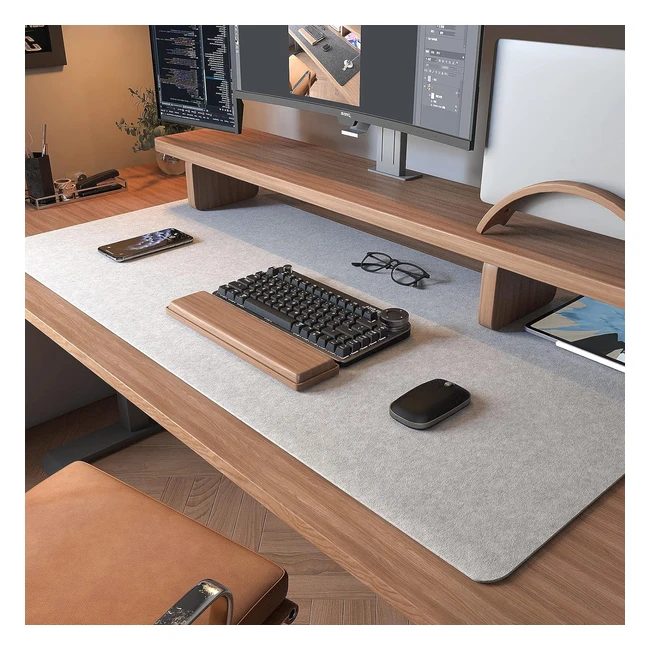 Alfombrilla antideslizante para teclado y ratón 1000x400 mm gris claro