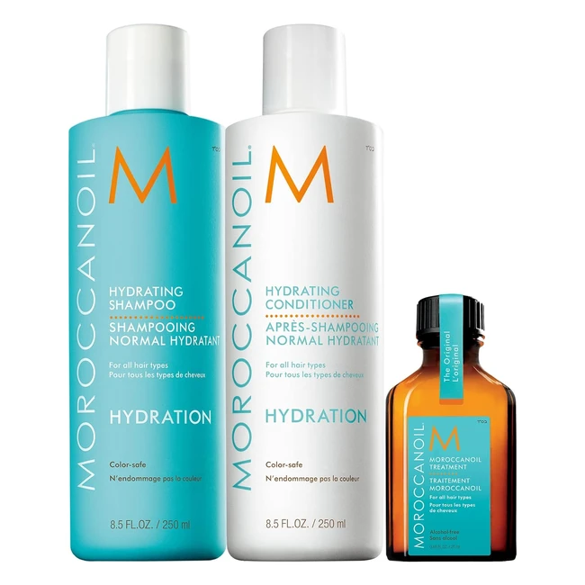 Moroccanoil Treatment Kit - Hydrating Shampoo & Conditioner - Ref. 12345 - Smooths, Hydrates, & Repairs Hair