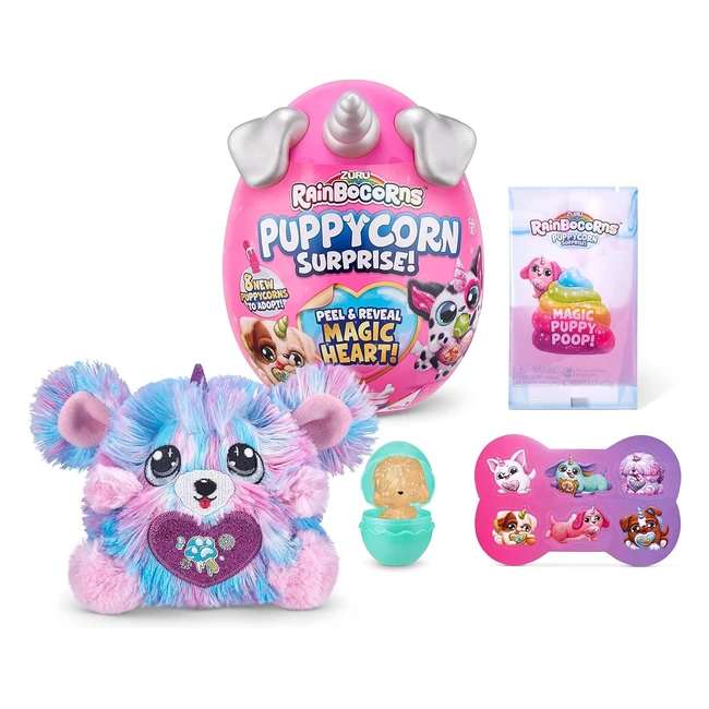 Rainbocorns Sparkle Heart Surprise Série 4 Puppycorn Surprise Komon Cuddle Plush Stuffed Animal Komon