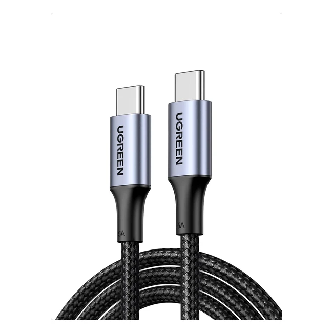 UGREEN USB C Kabel 100W PD 30 Ladekabel 5A20V PPS - iPhone 15 Pro Max MacBook Pro/Air iPad Pro Galaxy S24 Ultra A54 Pixel 7 - 2m Space Grau
